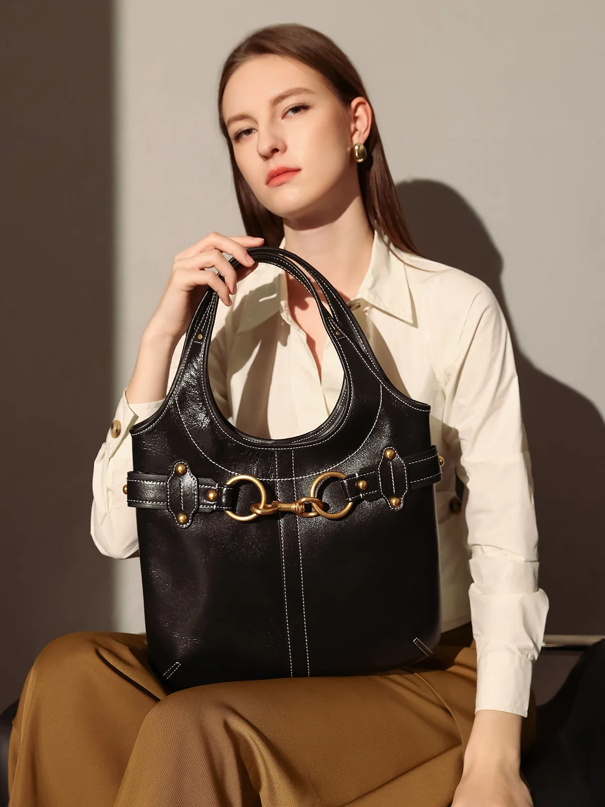 Fast shipping Belted Vintage Leather Guaranteed security Bag