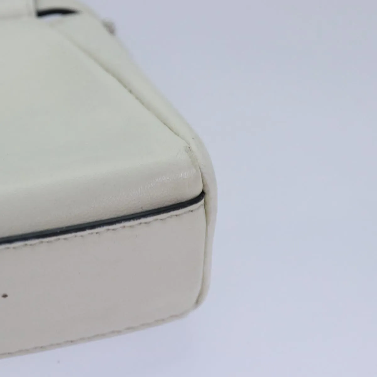 FENDI Peek A Boo Small Shoulder Bag Leather 2way White 87645