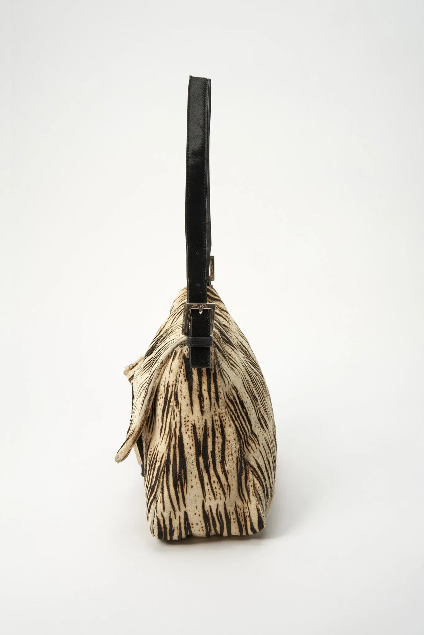 Fendi Vintage Mamma Baguette in Zebra Print Calf Hair