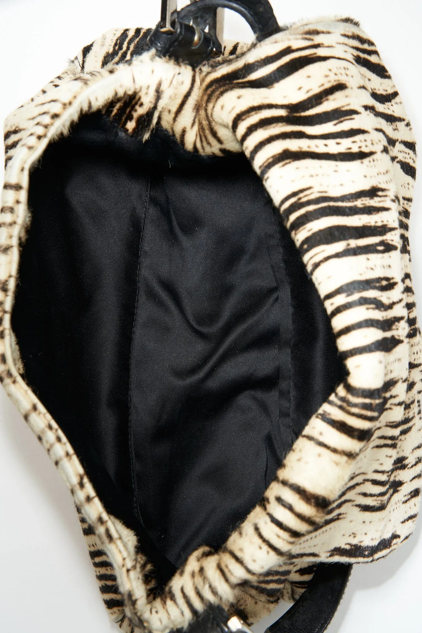 Fendi Vintage Mamma Baguette in Zebra Print Calf Hair