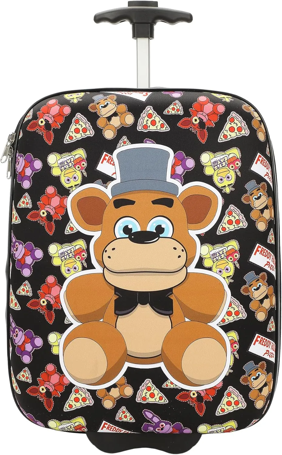 Five Nights At Freddy's Freddy Fazbear Character Print 2-Piece Youth EVA Wheeled Luggage & Travel Backpack Set