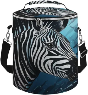 Foldable Cooler Bag Blue Sailfish Print Soft Cooler Bag Insulated Collapsible Lunch Cooler Bags with Shoulder Strap
