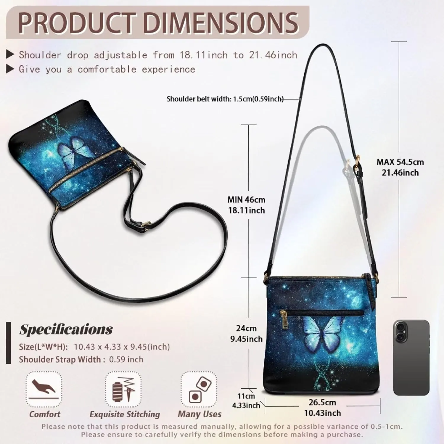 FOR U DESIGNS Leather Crossbody Bags for Women Shoulder Bags for Work Travel Sling Bag