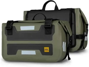 for Yam&aha TMAX 500 530 560 TMAX530 TMAX560 Motorcycle Saddle Bag Waterproof Outdoor Large Capacity Luggage Storage Panniers(A Pair Green)