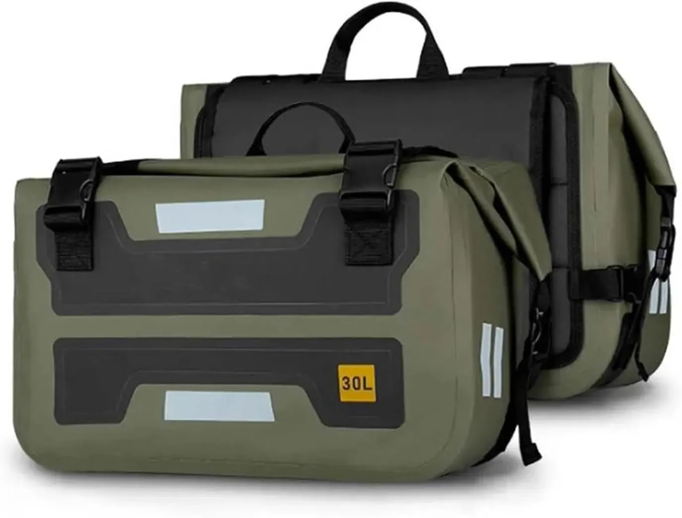 for Yam&aha TMAX 500 530 560 TMAX530 TMAX560 Motorcycle Saddle Bag Waterproof Outdoor Large Capacity Luggage Storage Panniers(A Pair Green)