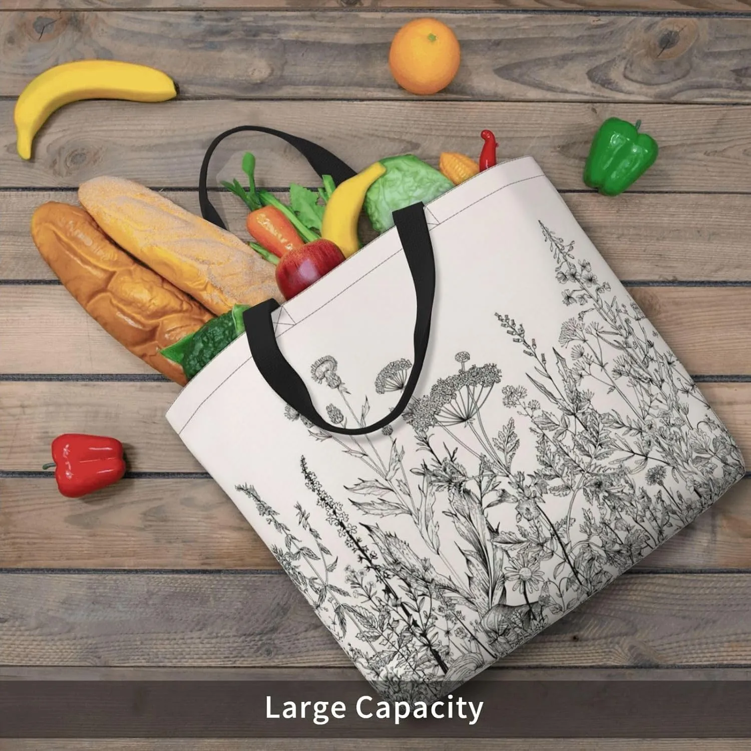 Formulas Shapes Theory Math Lesson Word Print Tote Bag Shoulde Bag Handbag Grocery Bags Reusable For Office Shopping Travel