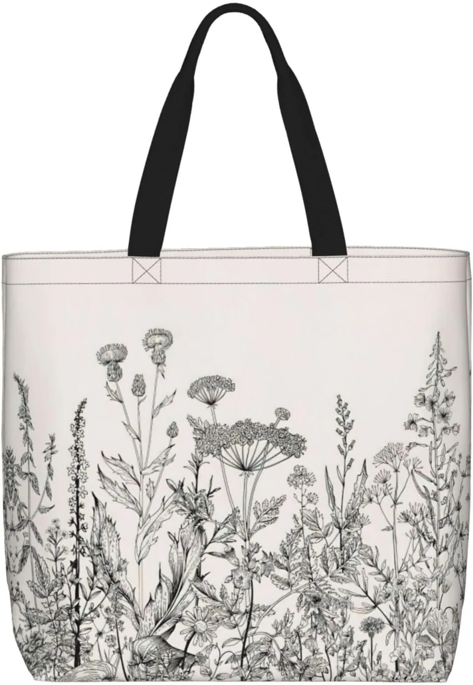 Formulas Shapes Theory Math Lesson Word Print Tote Bag Shoulde Bag Handbag Grocery Bags Reusable For Office Shopping Travel