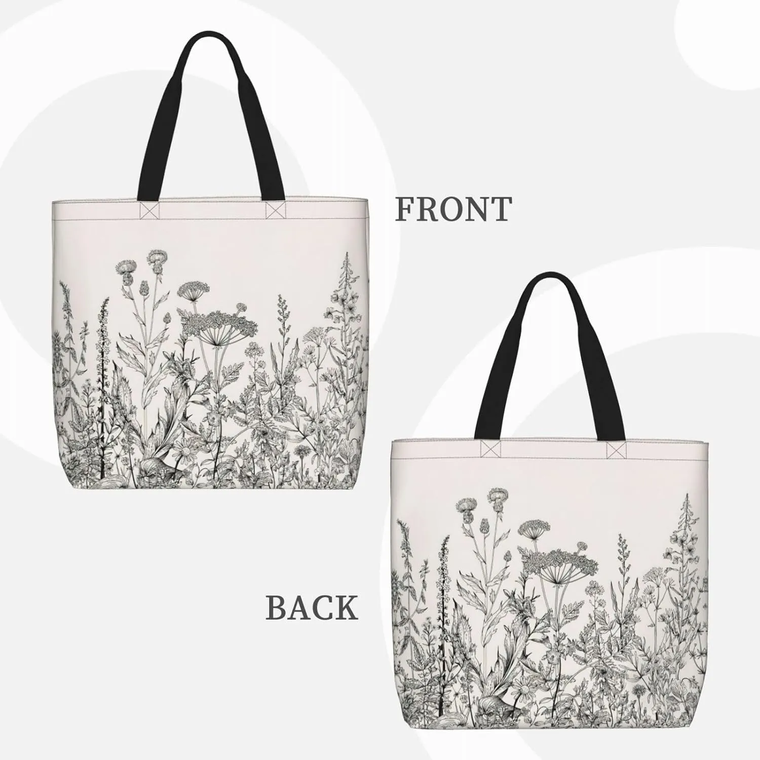 Formulas Shapes Theory Math Lesson Word Print Tote Bag Shoulde Bag Handbag Grocery Bags Reusable For Office Shopping Travel