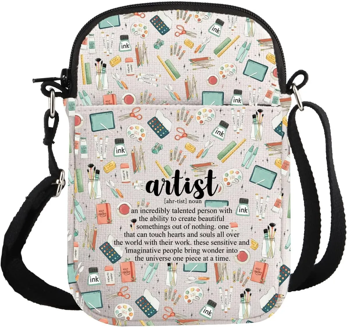 G2TUP Artist Gift Artist Definition Makeup Bag Artist Cosmetic Bag Art Teacher Gift Art Lovers Gifts Artist Painter Gift (Artist Definition S)