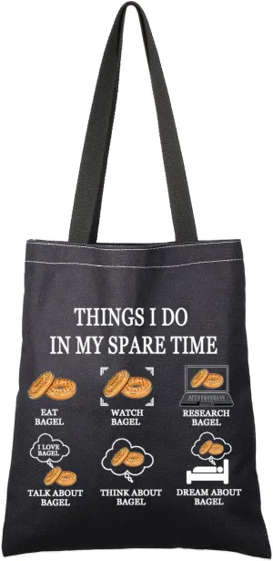 G2TUP Bagel Lover Tote Bag - Bagel Taster Gift for Bread Enthusiasts