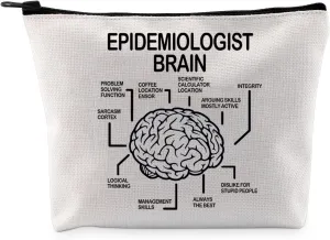 G2TUP Epidemiology Gift Epidemiologist Brain Makeup Bag Epidemiologist Cosmetic Bag Public Health Doctor Gift (Epidemiologist Brain MB)