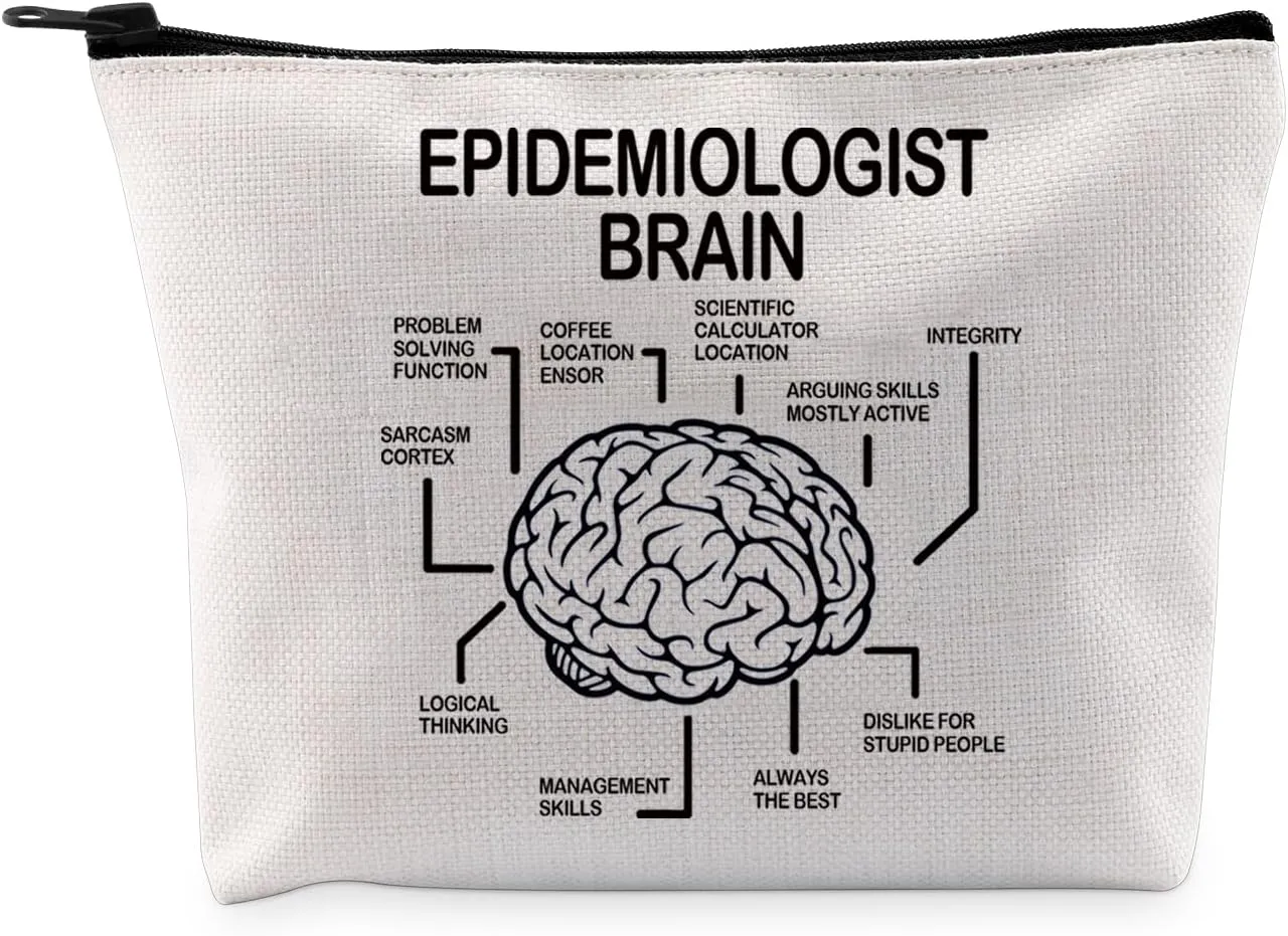 G2TUP Epidemiology Gift Epidemiologist Brain Makeup Bag Epidemiologist Cosmetic Bag Public Health Doctor Gift (Epidemiologist Brain MB)