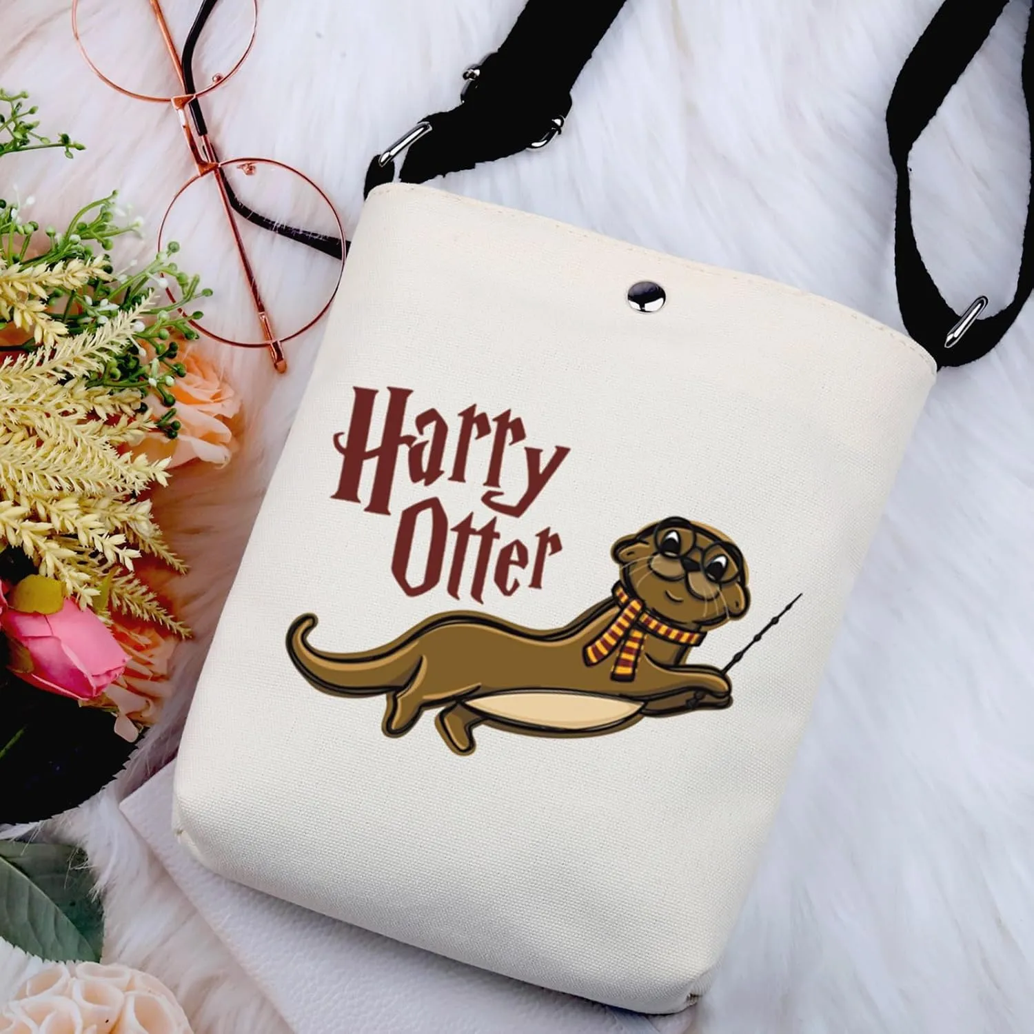G2TUP Harry Otter Makeup Bag - Sea Otter Animal Lover Gift - Cosmetic Zipper Travel Bag for Zoo Animal Enthusiasts (Harry Otter -X)