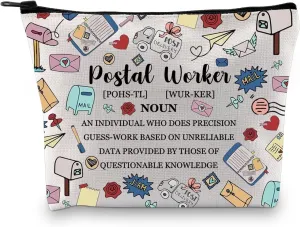G2TUP Mail Carrier Thank You Gift Postal Worker Definition Makeup Bag Postal Worker Cosmetic Bag Mail Lady Post Office Gift (Postal Worker Definition MB)