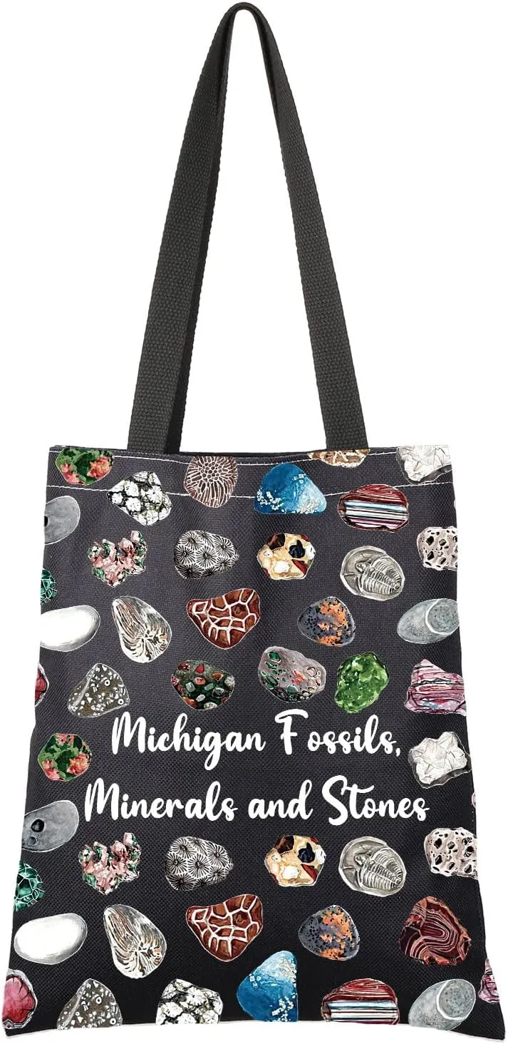 G2TUP Michig- Fossils Lover Gift Michig- Fossils Tote Bag Minerals and Stones Lover Handbag Michig- Travel Souvenir Gift