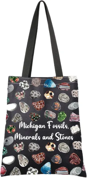 G2TUP Michig- Fossils Lover Gift Michig- Fossils Tote Bag Minerals and Stones Lover Handbag Michig- Travel Souvenir Gift