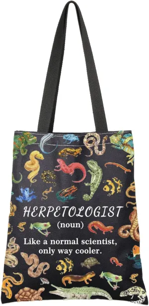 G2TUP Reptile Lover Gift Herpetologist Tote Bag Herpetology Handbag Reptile Keeper Souvenirs Gift Reptile Pet Gift