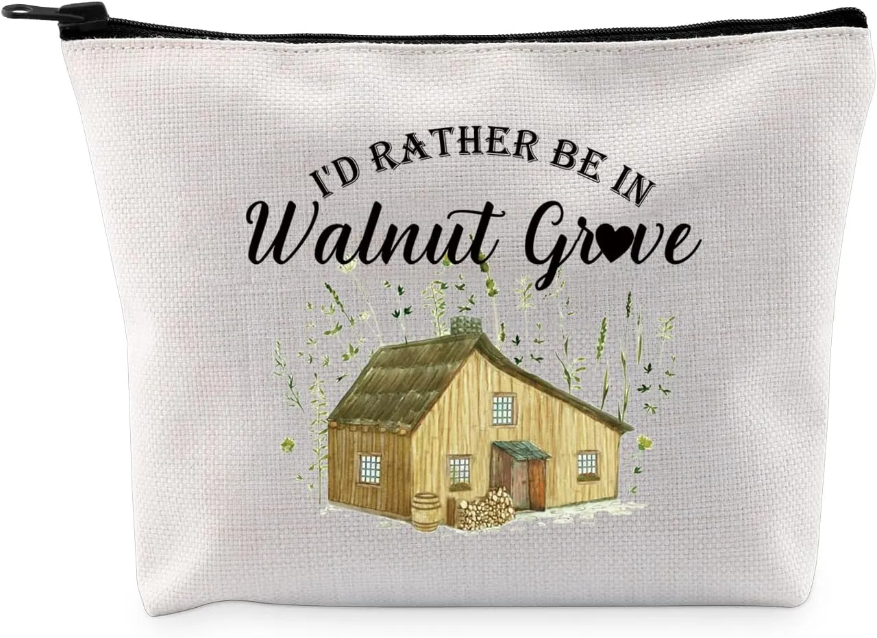 G2TUP TV Show Inspired Gift I’d Rather Be In W Makeup Bag Book Fan Cosmetic Bag Novel Book Gift Zipper Travel Bag