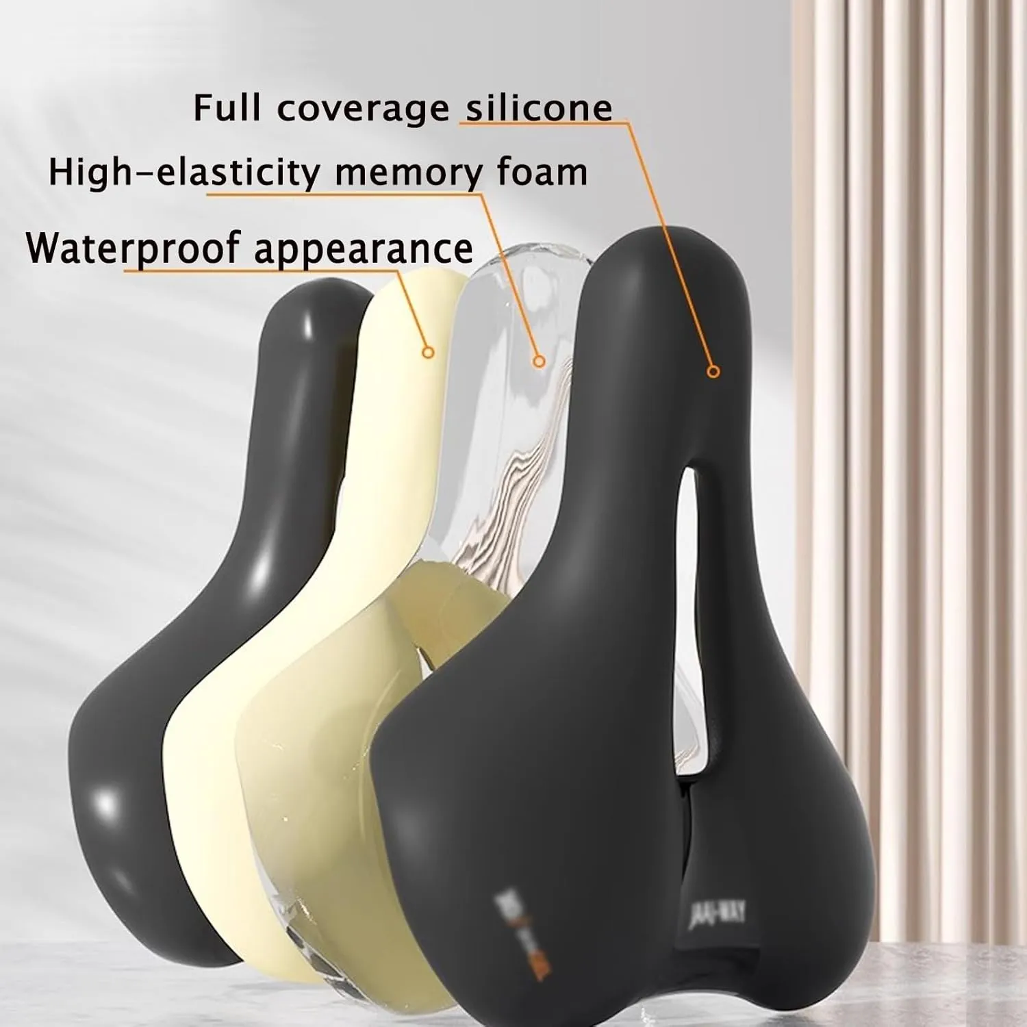 Gel Bicycle Seat Mountain Bike Saddle Silicone Cushion Super Soft, Breathable and Shock-Absorbing Mountain Road Bike seat Cushion Ergonomic Bike Accessories