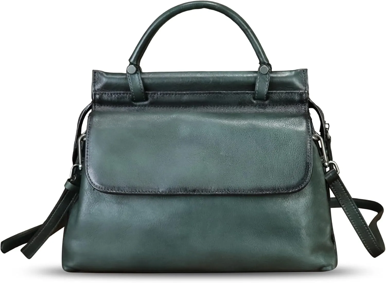 Genuine Leather Handbag for Women Retro Leather Crossbody Bag Pouch Vintage Handbag Purse Ladies Satchel