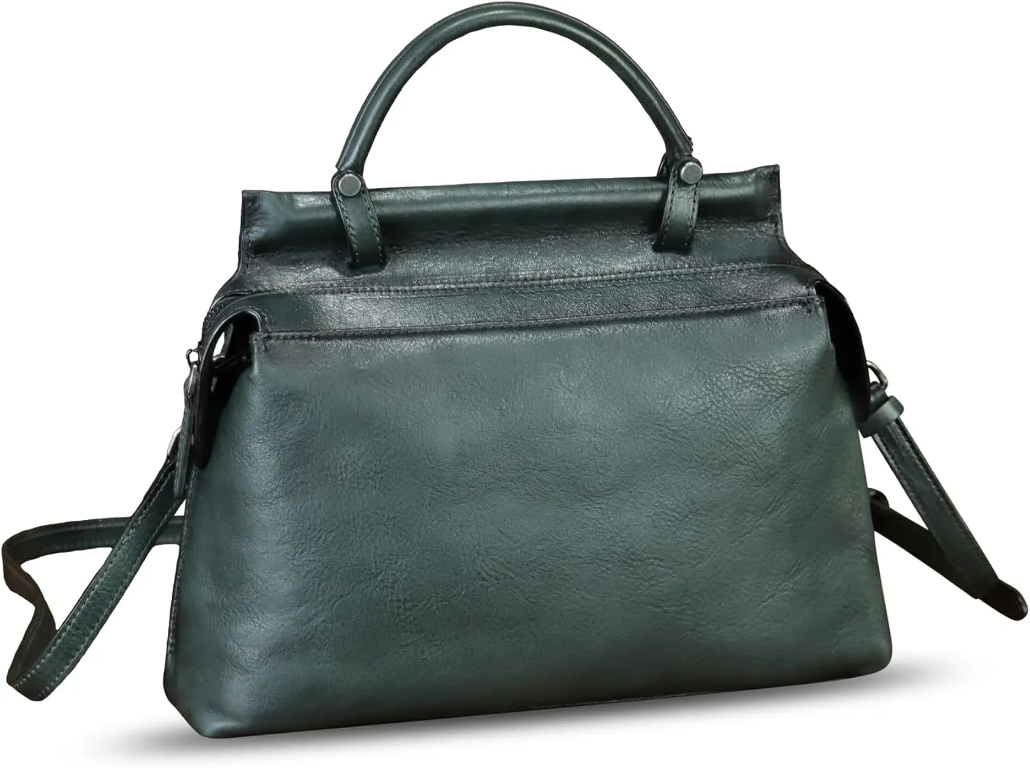 Genuine Leather Handbag for Women Retro Leather Crossbody Bag Pouch Vintage Handbag Purse Ladies Satchel