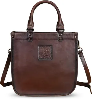 Genuine Leather Handbags for Women Vintage Real Leather Fashion Tote Bag Shoulder Bag Crossbody Bag Satchel Purse