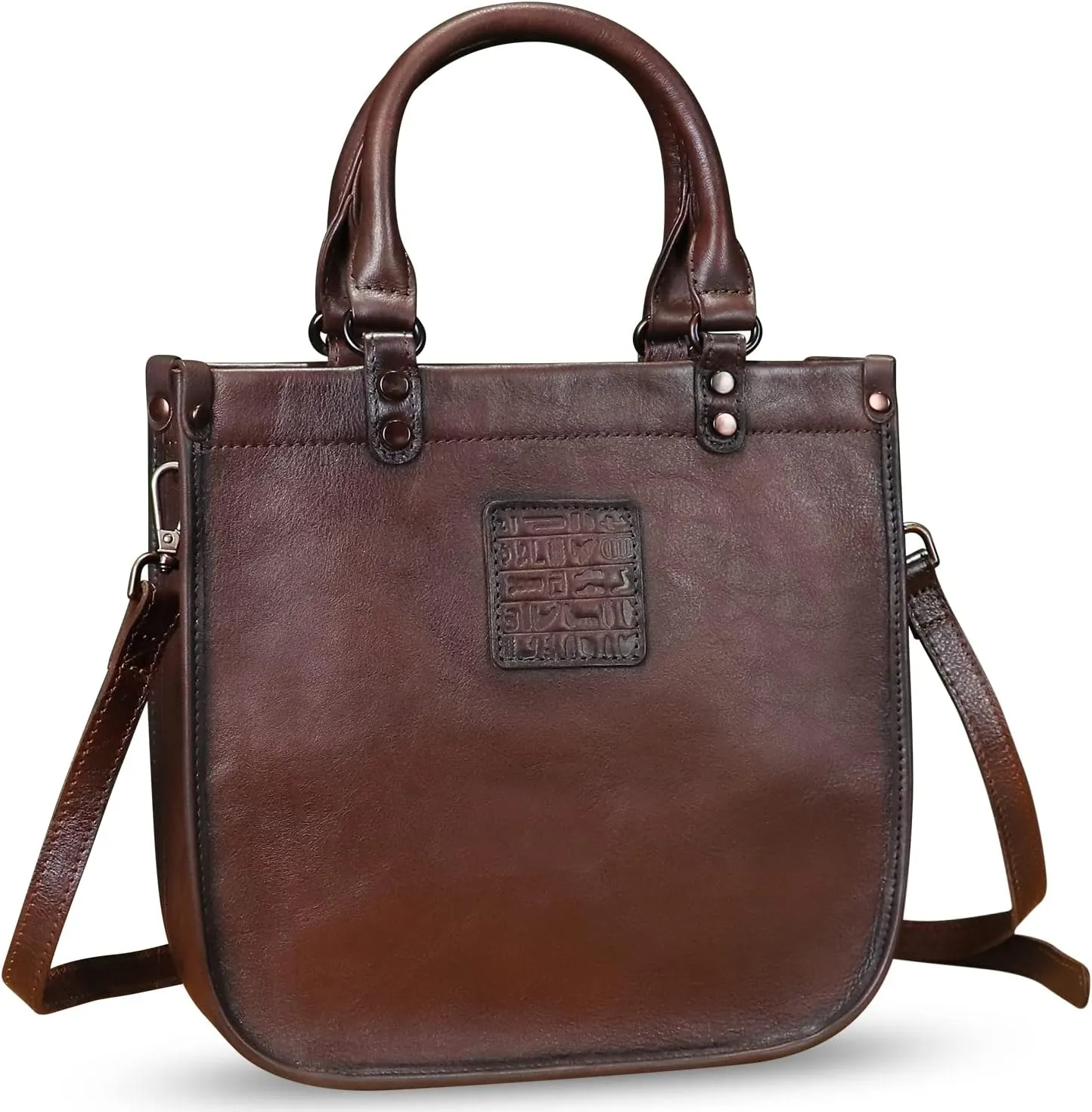 Genuine Leather Handbags for Women Vintage Real Leather Fashion Tote Bag Shoulder Bag Crossbody Bag Satchel Purse