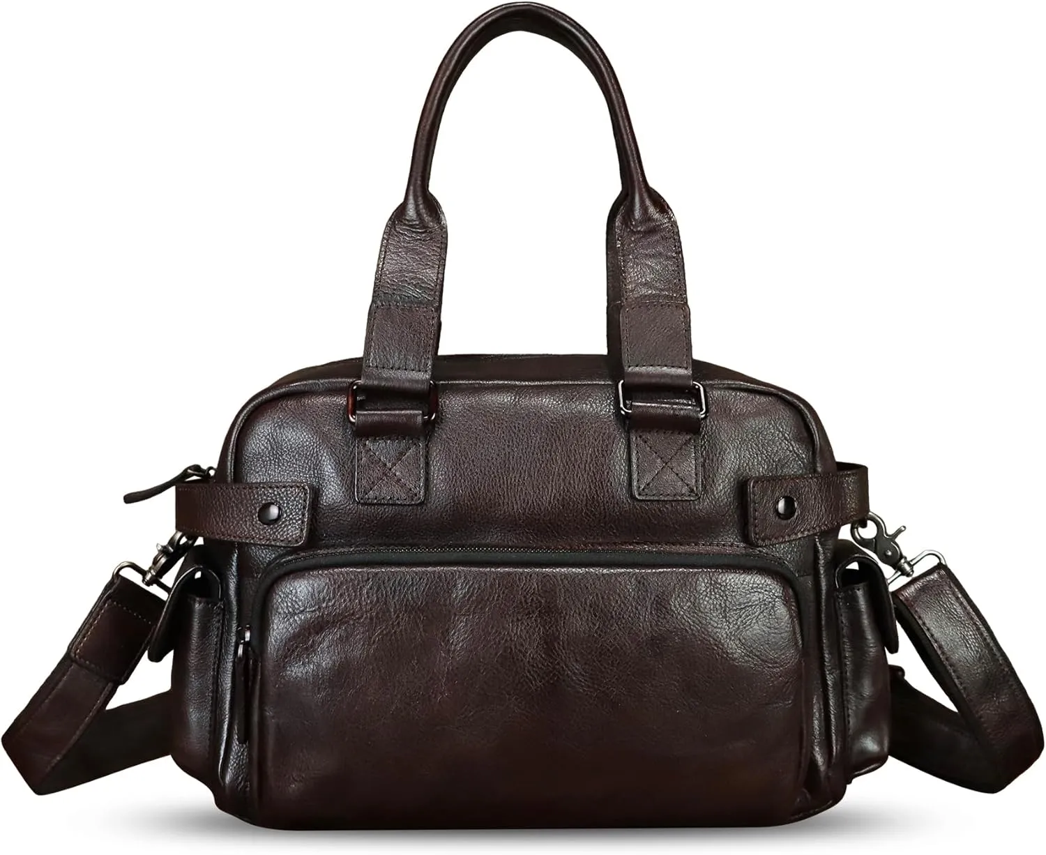 Genuine Leather Purses and Handbags for Men and Women Vintage Real Leather Messenger Bag Shoulder Briefcase Satchel Purse