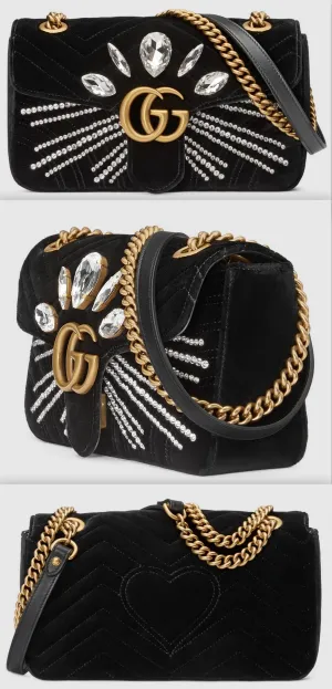 GG Marmont Small Shoulder Bag, Black