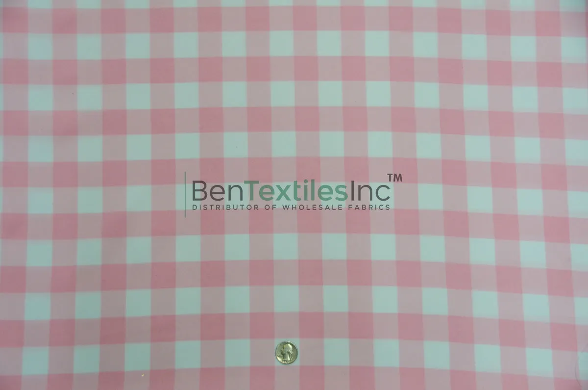 Gingham Checkered Fabric | 1 Inch Polyester Picnic Checkers | 60 Inch Wide | Tablecloths Curtains Apparel & Event Decor