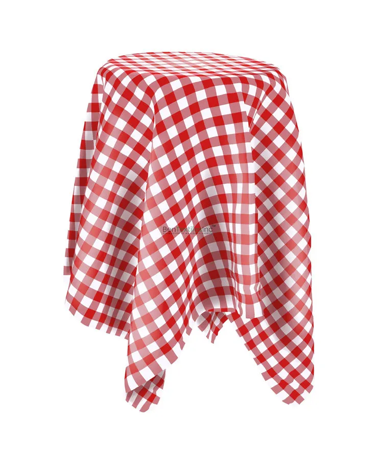 Gingham Checkered Fabric | 1 Inch Polyester Picnic Checkers | 60 Inch Wide | Tablecloths Curtains Apparel & Event Decor
