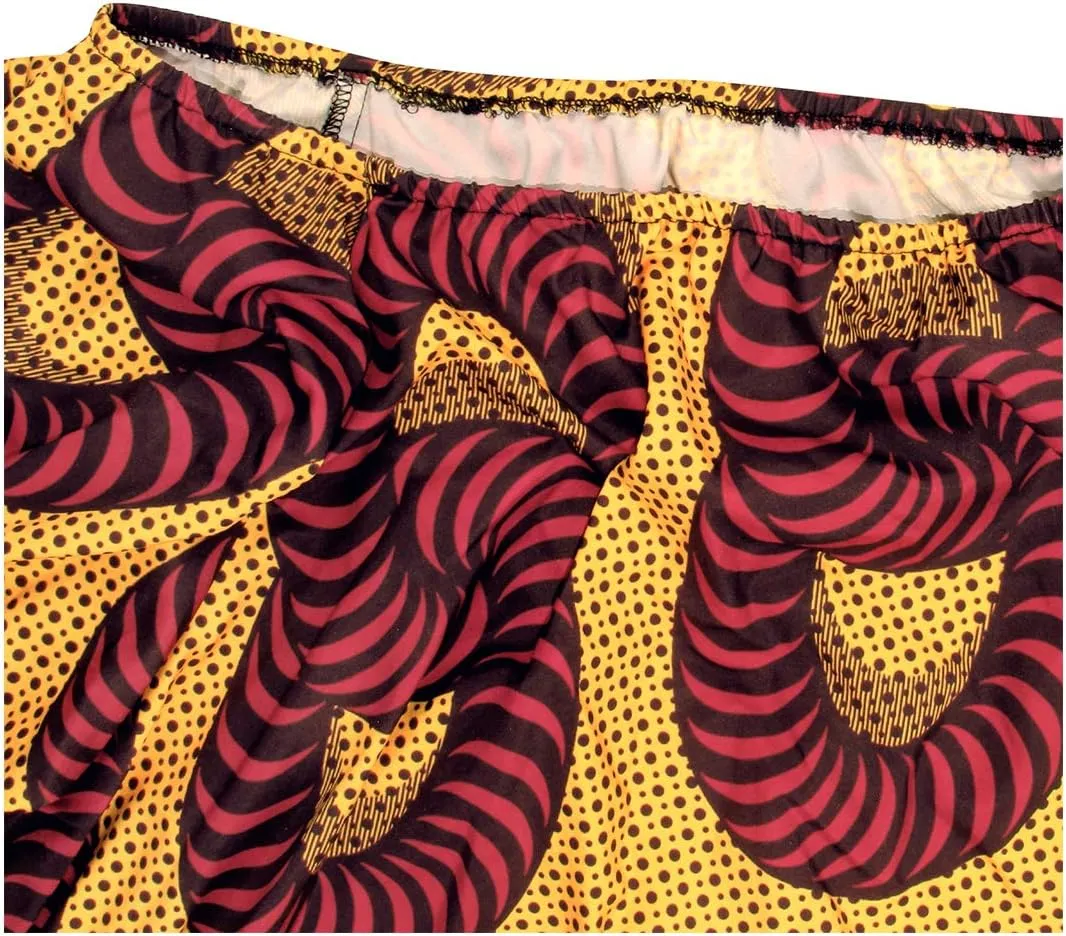 Giovacker Women's African Print Casual Party Dress Dashiki Traditional Costume