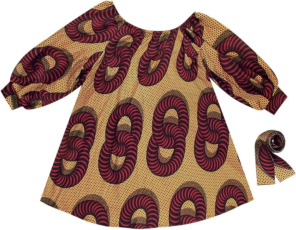 Giovacker Women's African Print Casual Party Dress Dashiki Traditional Costume