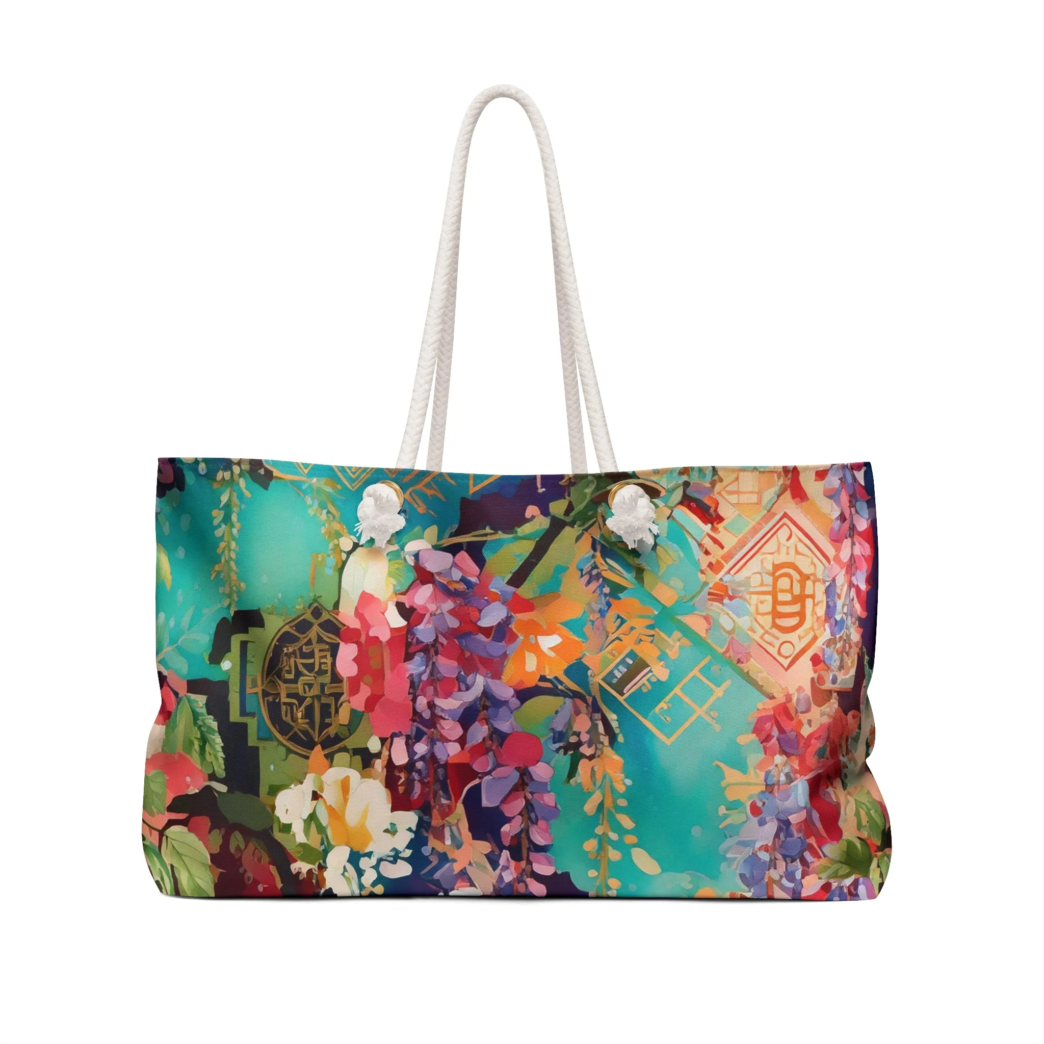 Golden Wisteria Symphony Weekender Bag