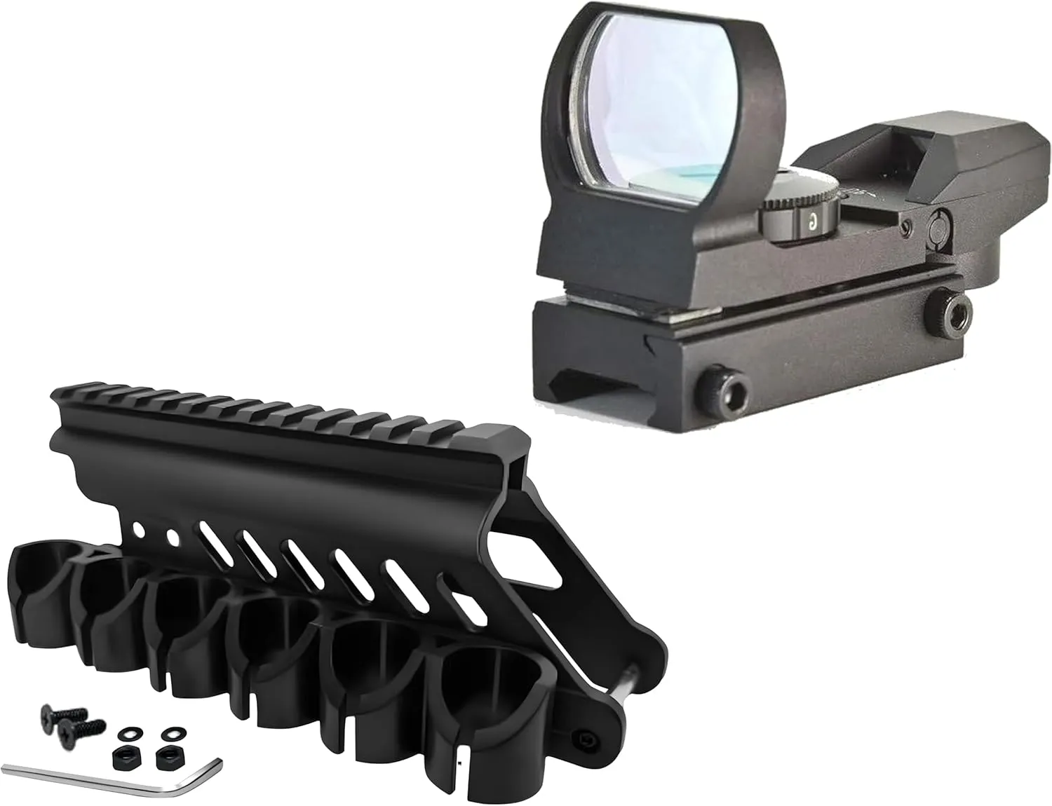 GOTICAL Saddle Scope Mount for 12GA 870 with Reflex Sight Red Green Reticles with Weaver Picatinny Rail Mount