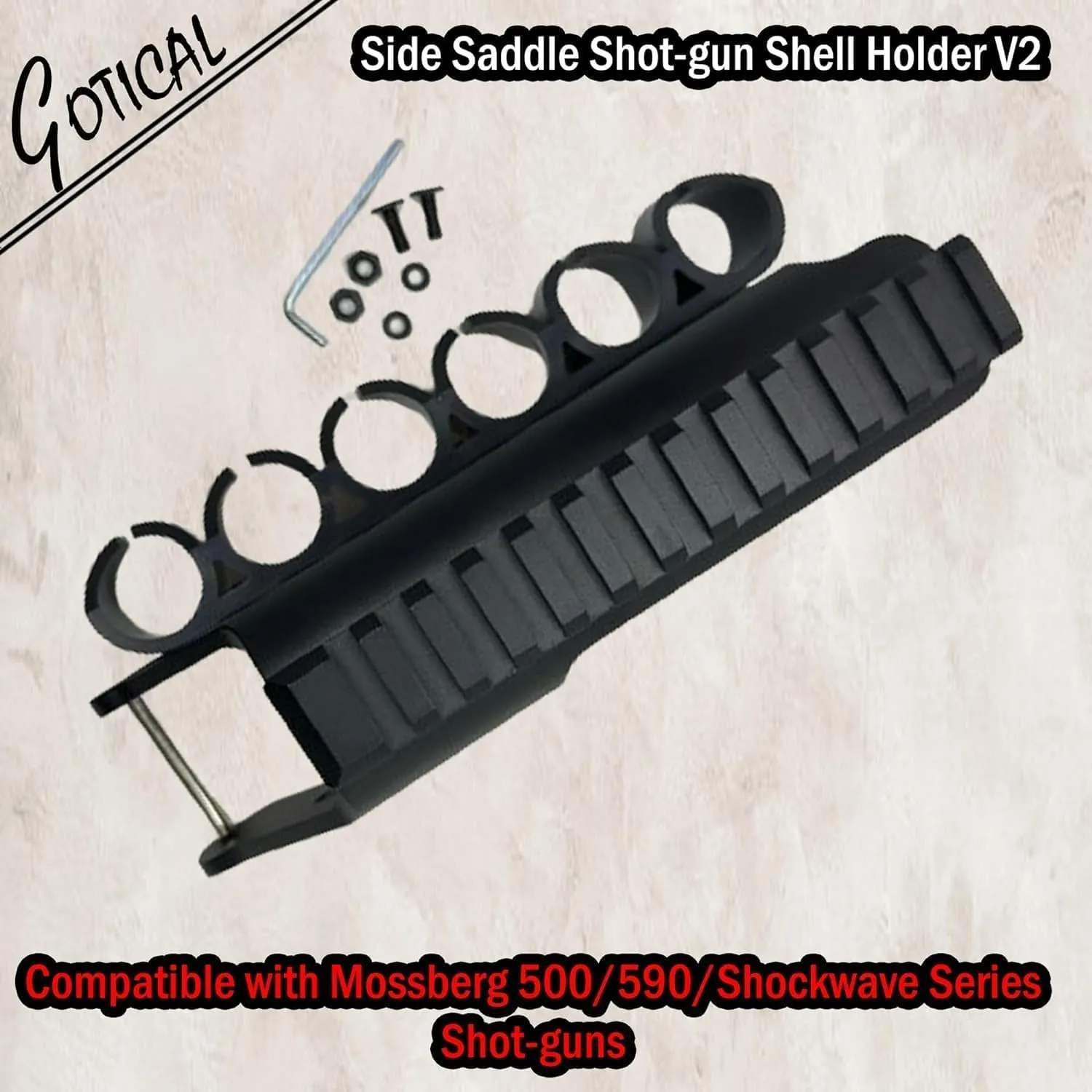 GOTICAL Saddle Scope Mount for 12GA 870 with Reflex Sight Red Green Reticles with Weaver Picatinny Rail Mount