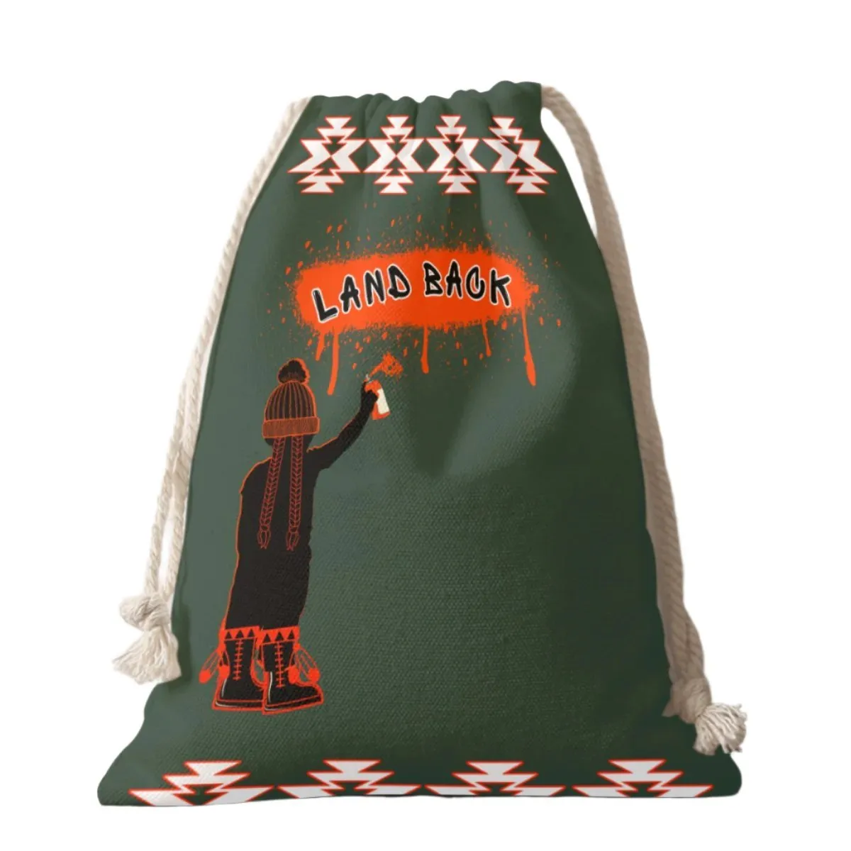 Graffiti Land Back Draw String Bag