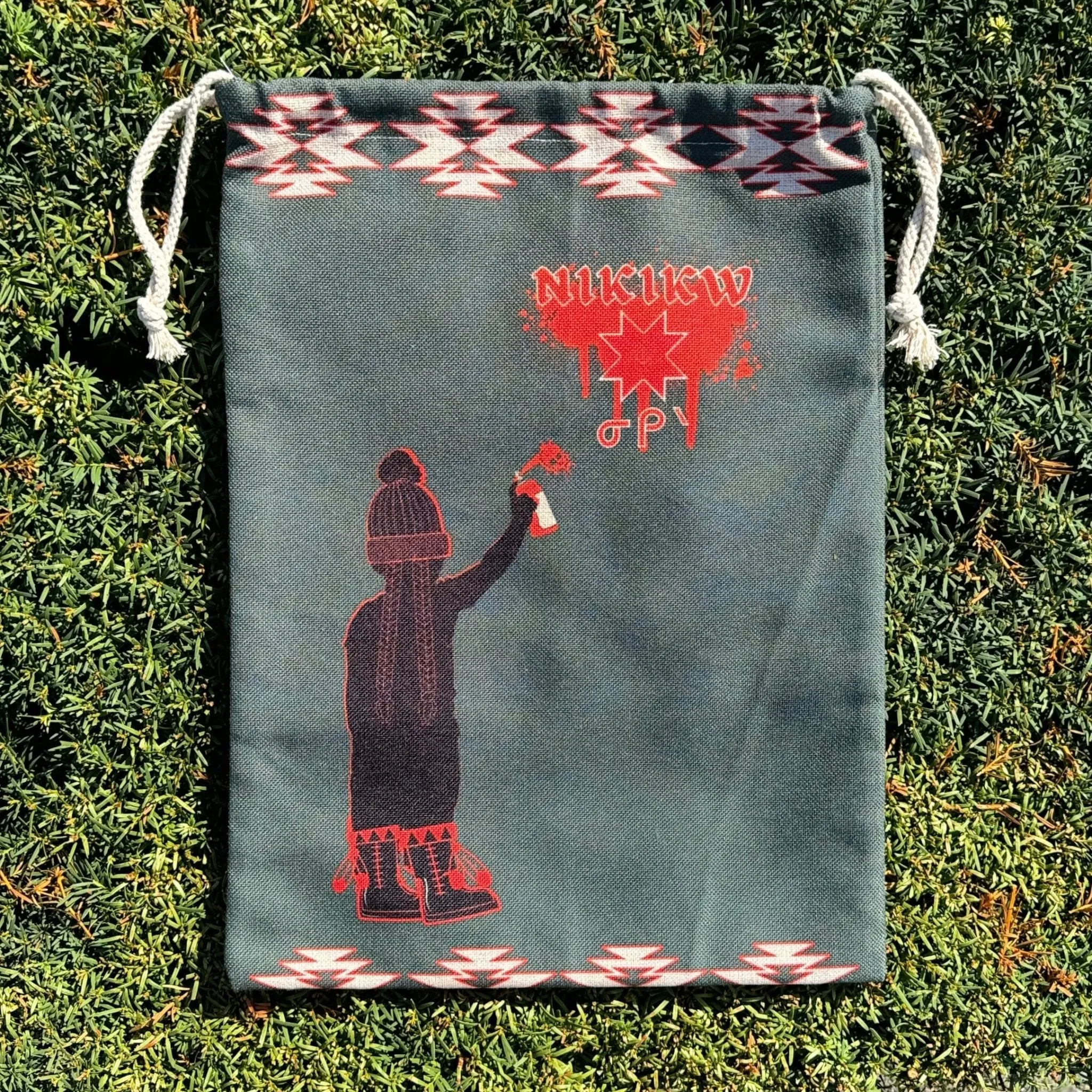 Graffiti Land Back Draw String Bag