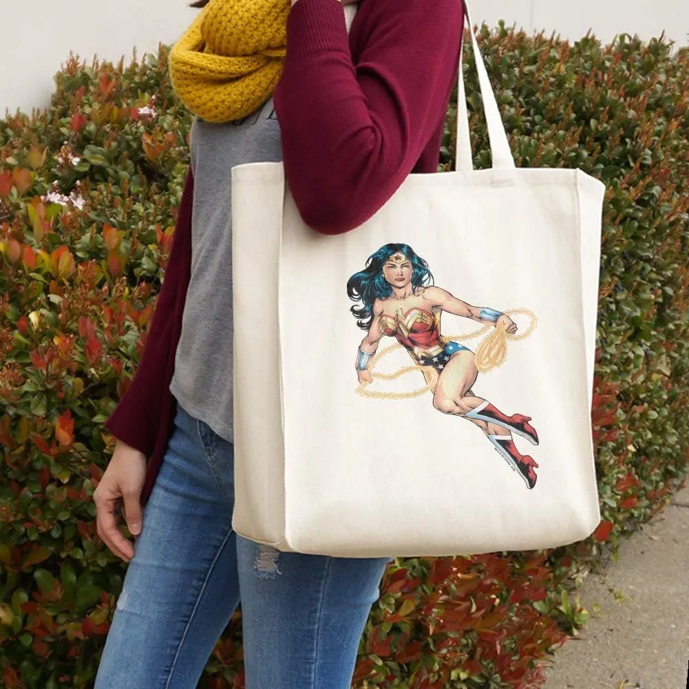GRAPHICS & MORE Wonder Woman Character Grocery Travel Reusable Tote Bag