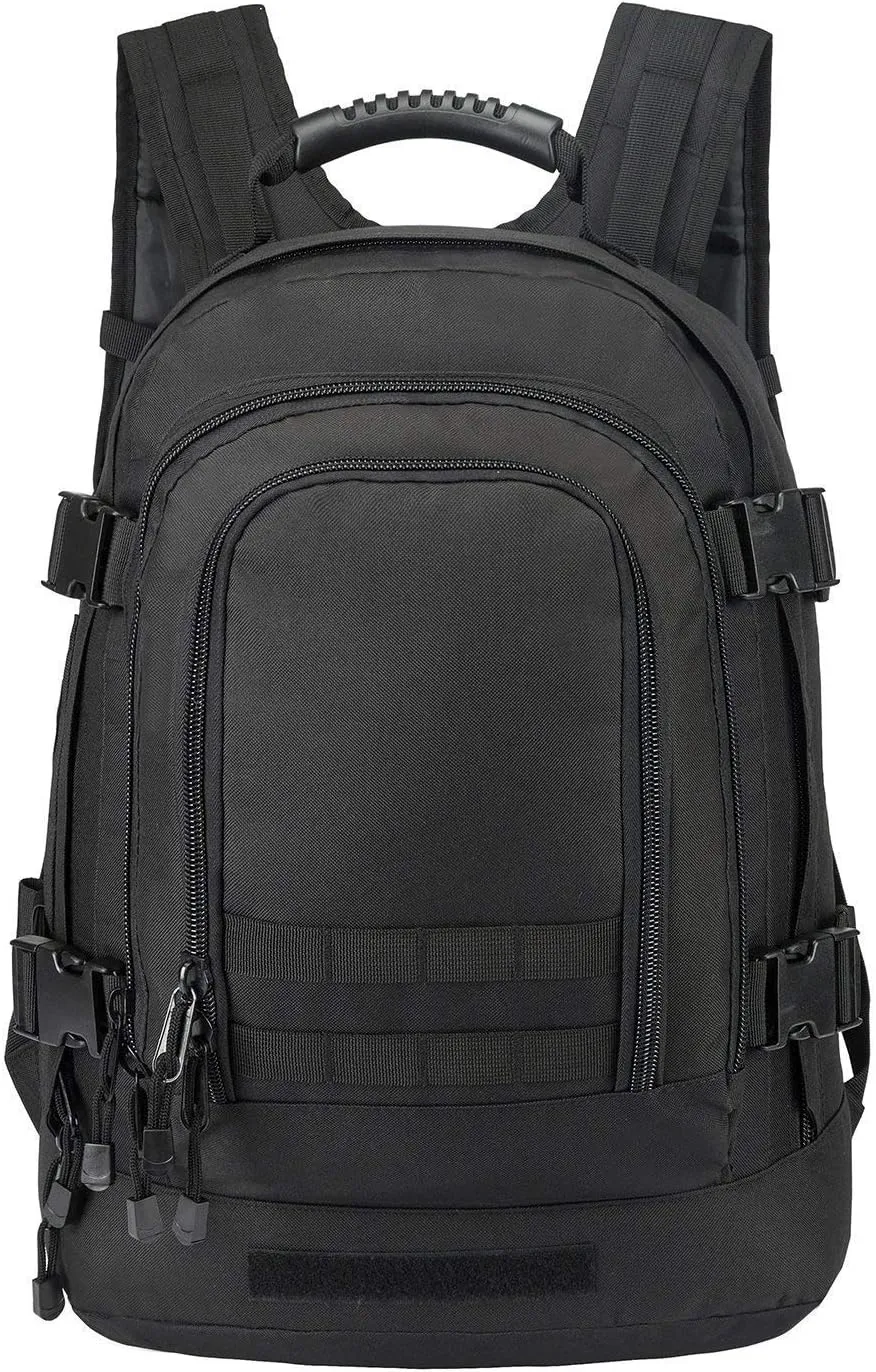 Greencity Laptop Backpacks Tactical 3 Day Expandable Bug Out Bag Classic Case Travel Hiking，Black