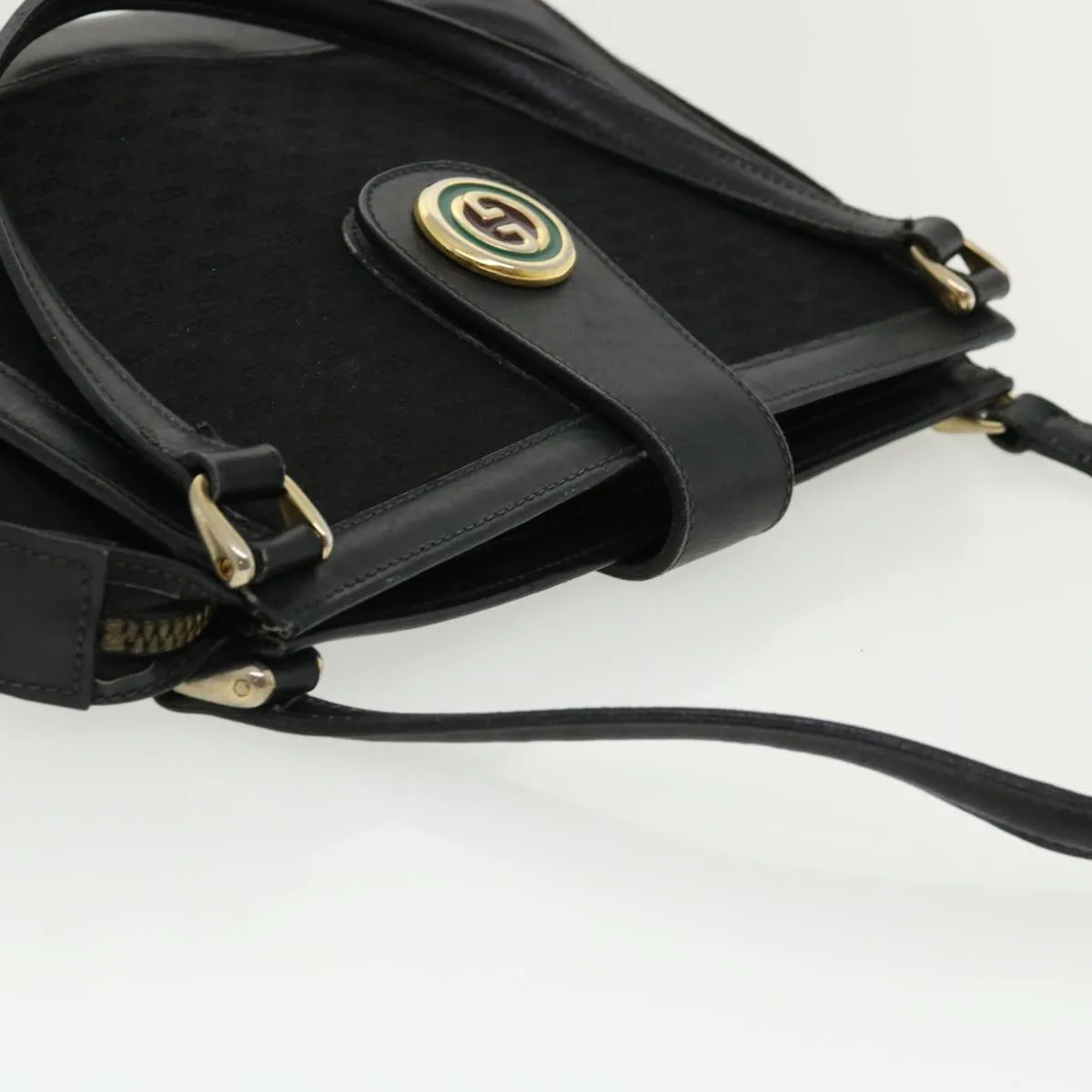 GUCCI Micro GG Canvas Shoulder Bag Black rd3454