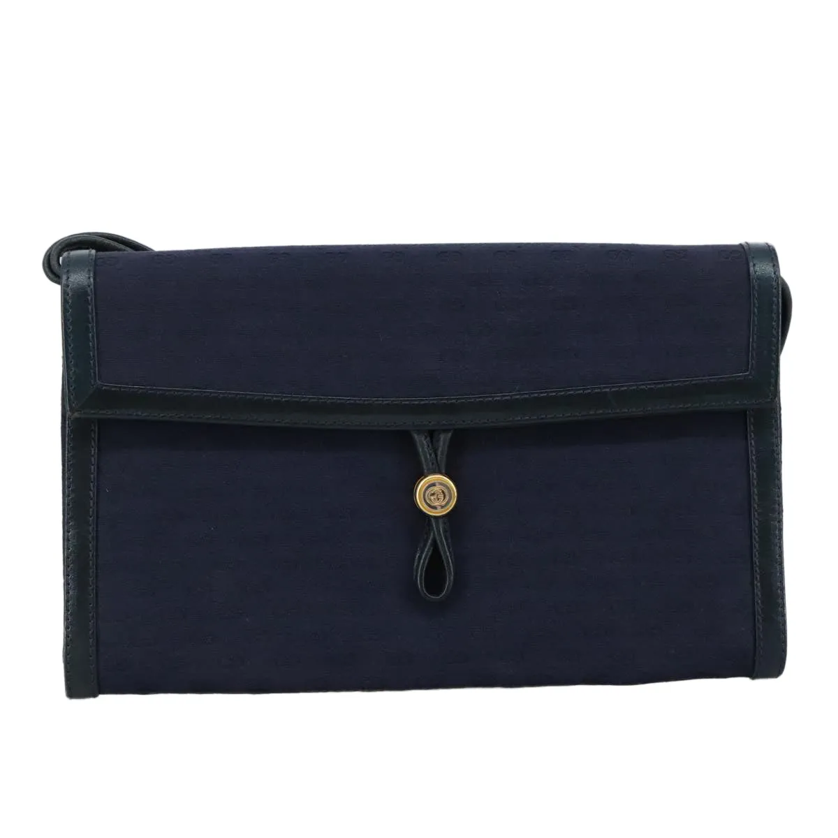 GUCCI Micro GG Canvas Shoulder Bag Navy ac3454