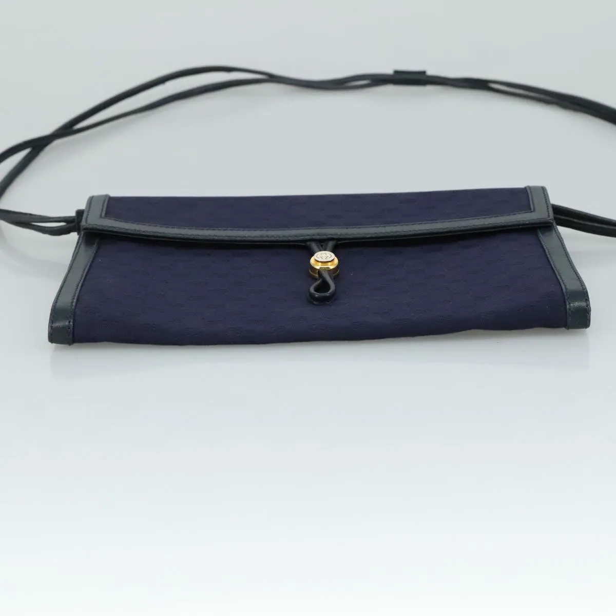 GUCCI Micro GG Canvas Shoulder Bag Navy ac3454