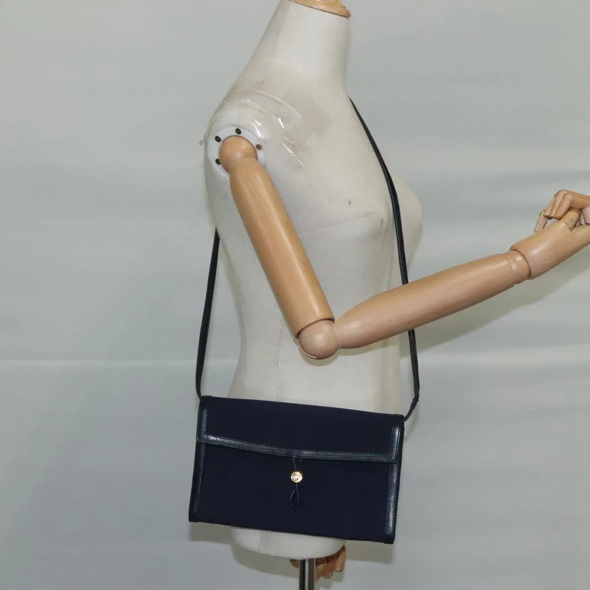 GUCCI Micro GG Canvas Shoulder Bag Navy ac3454