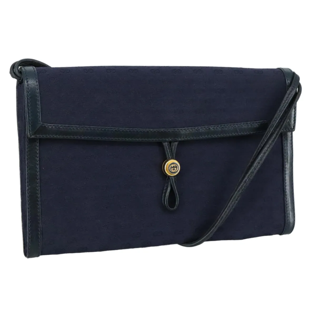 GUCCI Micro GG Canvas Shoulder Bag Navy ac3454