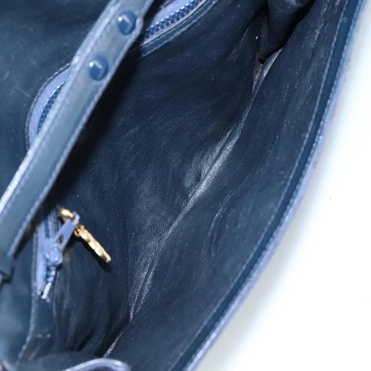 GUCCI Micro GG Canvas Shoulder Bag Navy ac3454