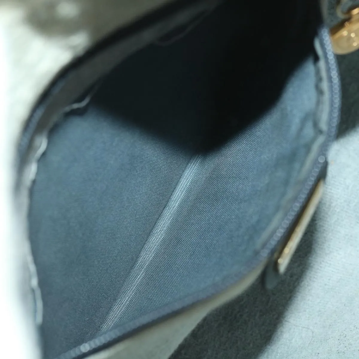 GUCCI Micro GG Canvas Shoulder Bag Navy Gray 001.56.0852 36585