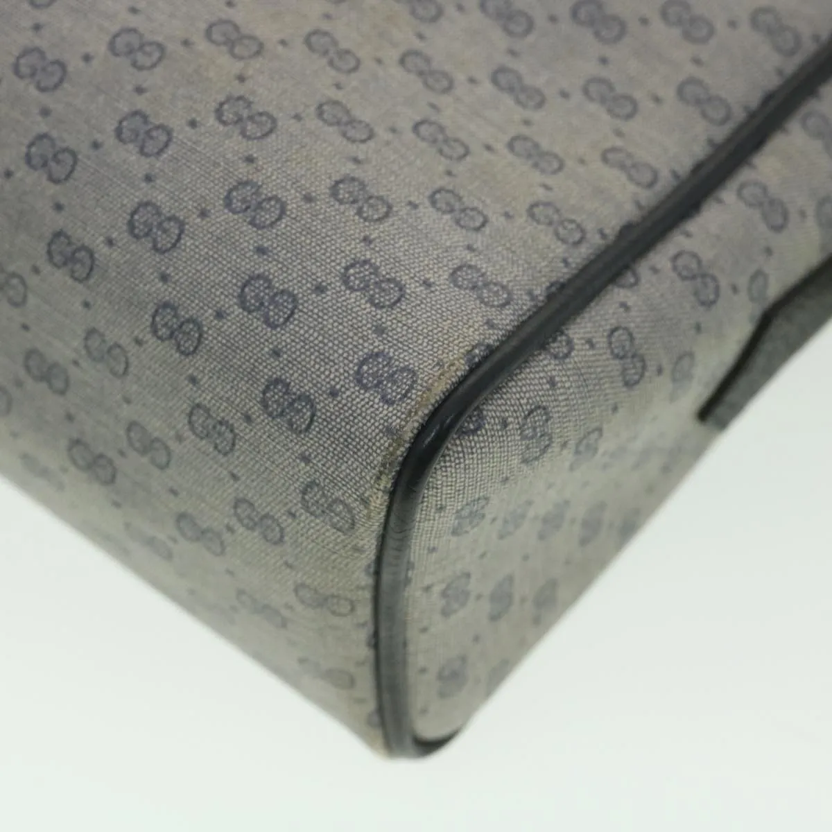 GUCCI Micro GG Canvas Shoulder Bag Navy Gray 001.56.0852 36585