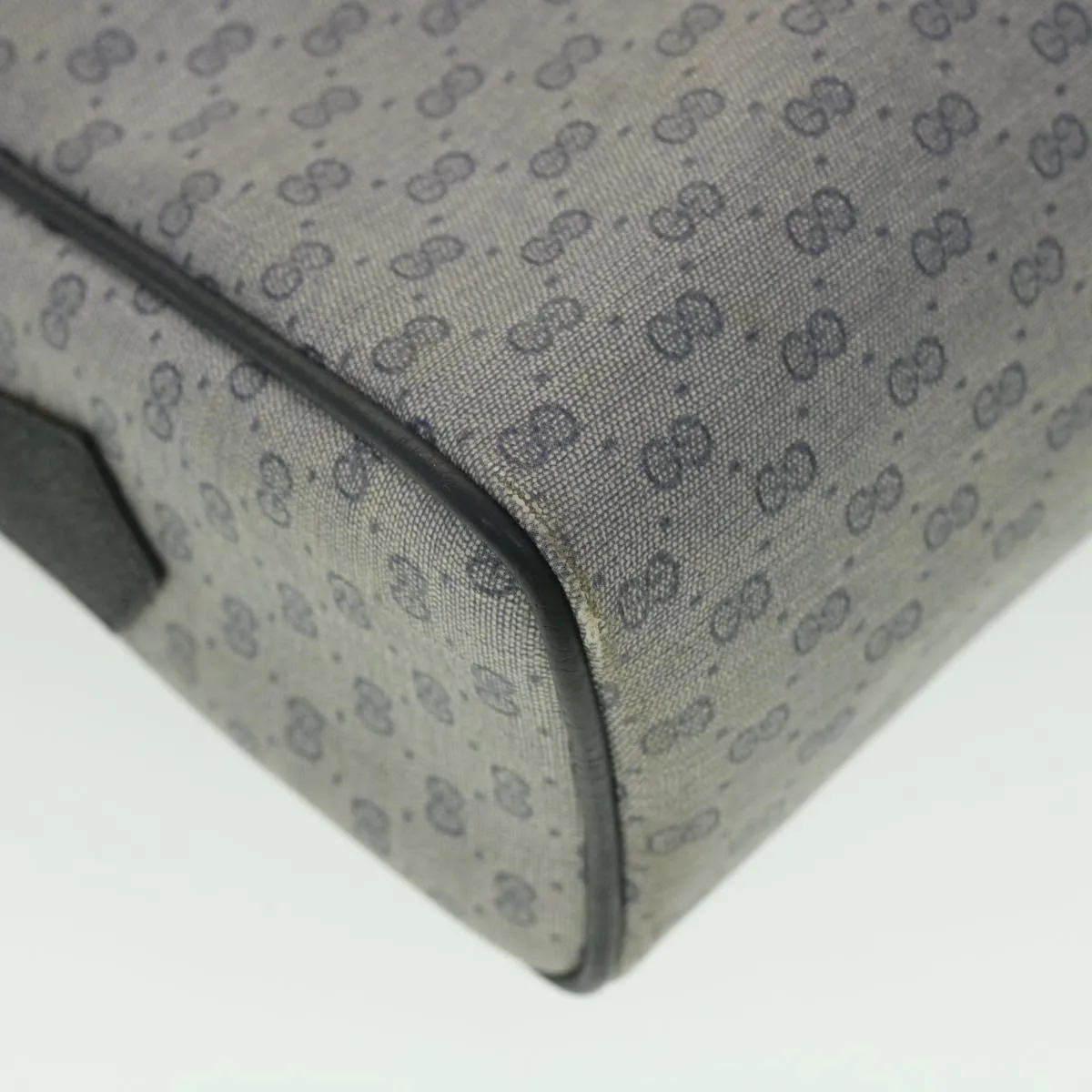 GUCCI Micro GG Canvas Shoulder Bag Navy Gray 001.56.0852 36585