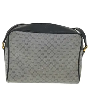 GUCCI Micro GG Canvas Shoulder Bag Navy Gray 001.56.0852 36585
